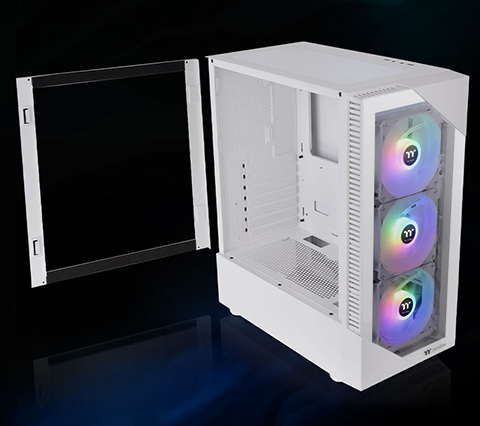View 200 TG ARGB Snow Mid Tower Chassis